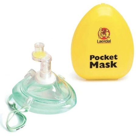 Pocket mask t/oksygen lærdal