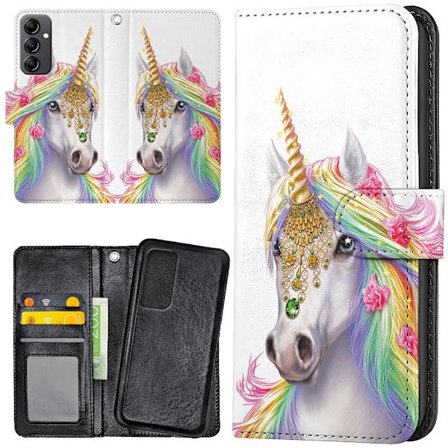 Samsung Galaxy S24 - Plånboksfodral/Skal Unicorn/Enhörning