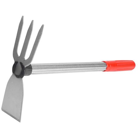 Havespader, 2 i 1 Hakke Blomster og Grøntsager Tretandet Rive Lille Hakke Havebrugsredskaber