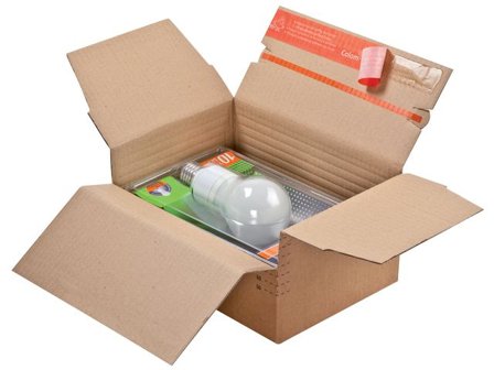 ColomPac E-handeslåda 238x170x60-130mm - Lyreco - Emballage och lagerutrustning - Lådor och well - E-handelslådor