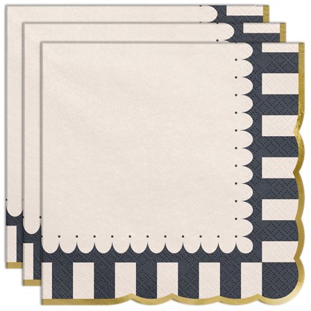 Engångsservetter med Guldiga Kanter 12-pack