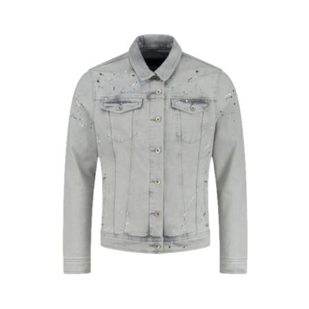 PureWhite, Denim Jacket Grijs, Heren, Maat:S