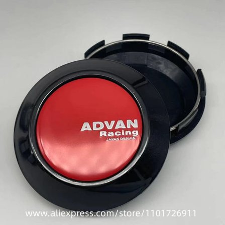 4 st/lot Navkapslar för hjulcentrum 73 mm ID För Advan Racing RS-D RZ2 Däckfälg Bilstyling Exteriör Dekorativa Tillbehör