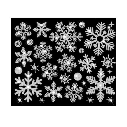 Jule Snefnug Klistermærke Elektrostatisk Mærkat Dekorativt Vægmaleri Ornament til Vindue Væg Dør Dekorationer Mærkat Forsyning