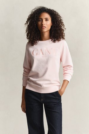 GANT Damen Tonal Graphic Rundhals-Sweatshirt (XS) Rosa