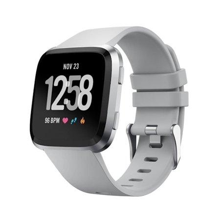 Fitbit Versa klockarmband silikon mjuk ekovänlig slitagetålig - Grå