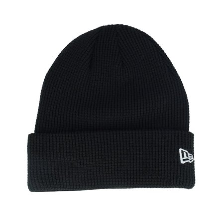 New Era - Zwart cuff Beanie - Waffle Knit Black Cuff @ Hatstore