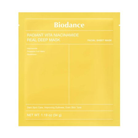 BIODANCE Viso Radiant Vita Niacinamide Real Deep Mask 4pz - Maschera Illuminante