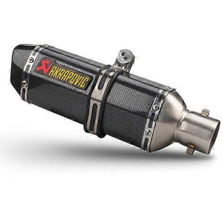 1.5-2 tommers motorsykkel eksos lyddemper, karbonfiber eksosrør, egnet for motorsykler og terrengkjøretøy