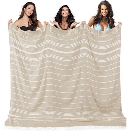 Kæmpe Stor Tynd Boho Plaidet Tyrkisk Strandtæppe Håndklæde Jumbo Ekstra Stor Xl XXl Stor Oversized