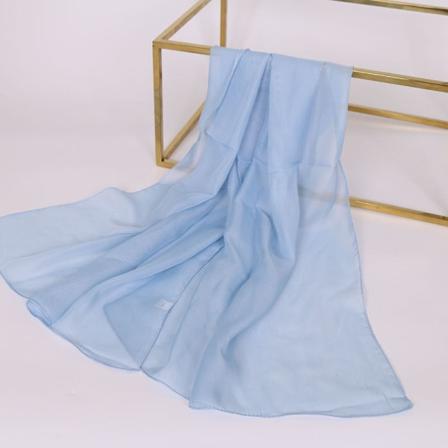 Comfort Women Scarf Shawl 2022 Höst och vinter Enfärgad Chiffong Tunn 13# Blue Gray 150-50cm