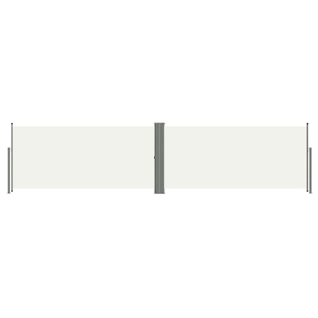 Vidaxl Infällbar Sidomarkis Gräddvit 140x600 Cm Creme