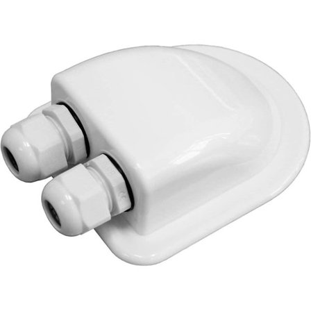 Vandtæt kabelgennemføring til kabeldiameter 3-7 mm til autocamper, campingvogn, båd, solpanel, CCTV (dobbeltkabel)