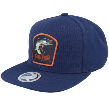 Skillfish - Blå snapback Keps - Muskellunge Muskie Navy Snapback @ Hatstore