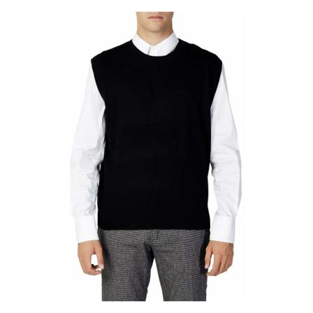 Antony Morato Round-neck Stickat svart, Herr Stickade tröjor, Herr, Storlek: XL