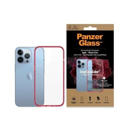 PanzerGlass ClearCase antibakteriell Military Grade etui for iPhone 13 Pro - gjennomsiktig rosa