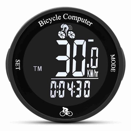 Cykel Dator LED Bakgrundsbelysning Multifunktion Rund Trådlös Cykeldator Cykel Odometer