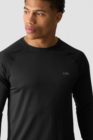ICANIWILL - Training Mesh Long Sleeve Men Black - Langermet - Herre - ICIW