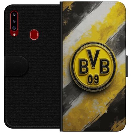 Kompatibel Tegnebogsetui til Samsung Samsung Galaxy A20s Farverigt abstrakt puslespillsmønster, der symboliserer fællesskab, mangfoldighed og kreati