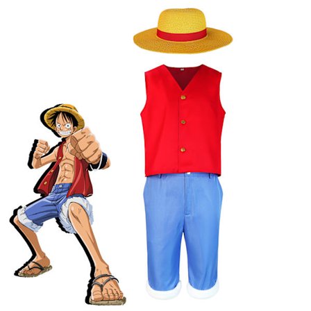 One Piece Luffys cosplay kostume Straw Classic Luffys cosplay kostume
