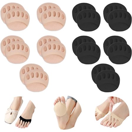Päkiäpehmusteet Hunajakennokangas Jalkapöydän Pehmusteet Näkymättömät Sukat Pehmusteet Naisille Uudelleenkäytettävät Etujalan Pehmusteet (5 paria - 
