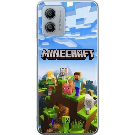 Kompatibelt Mobilskal till Motorola Motorola Moto G53 Minecraft Creeper block pixel retro spelande