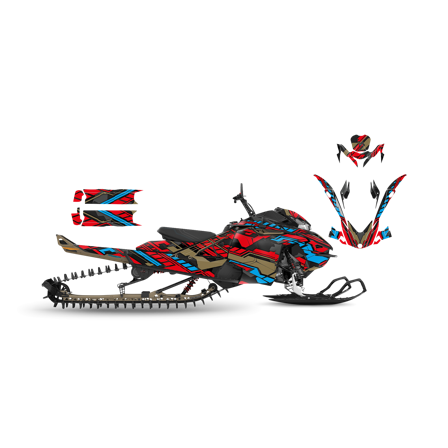 Dekalkit SweTown Rythm Rød-Blå - Lynx Xtrim RE 3500 850 E-Tec 2018-2020