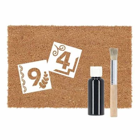 Dørmåtte med tal til at dekorere selv