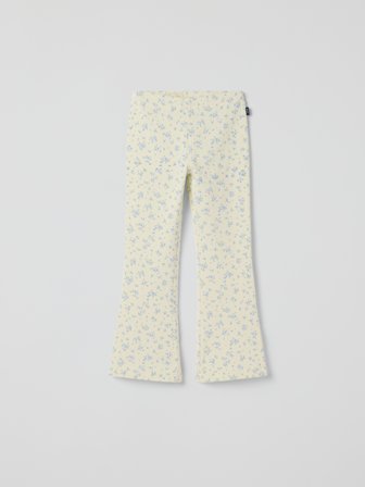 Polarn O. Pyret PLAY leggings bootcut blommiga - 122 - barnkläder - yellow