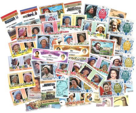 Tuvalu - 65 forskellige frimærker - Postfrisk