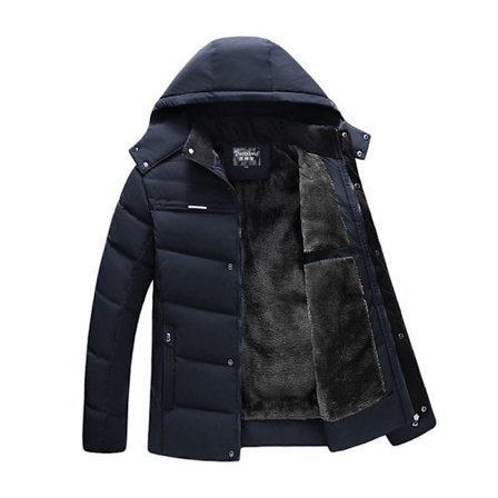 Vintervarm hetteparkas for menn