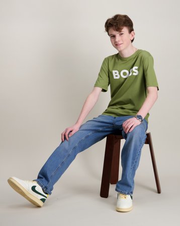 BOSS SHORT SLEEVES TEE-SHIRT Groen T-shirts Jongens - Kids Brand Store