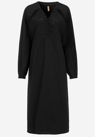 Soyaconcept - Vevet kjole i poplin i svart for damer i størrelse XL (44) - Cellbes