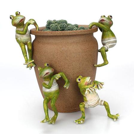 Groda Blomkruka Harts Creative 3d Craft Animal Deco4 Piecesgreen