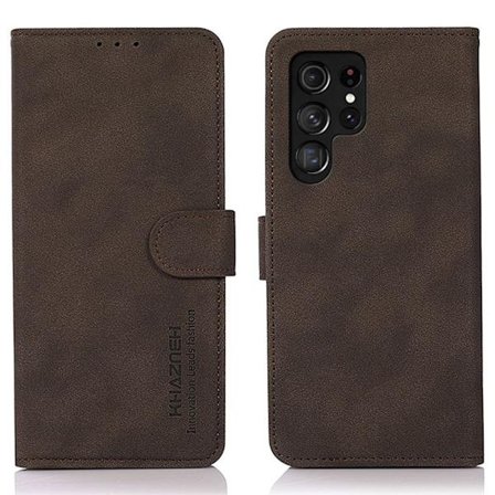 KHAZNEH Samsung Galaxy S25 Ultra Wallet Cover with Stand - Brown