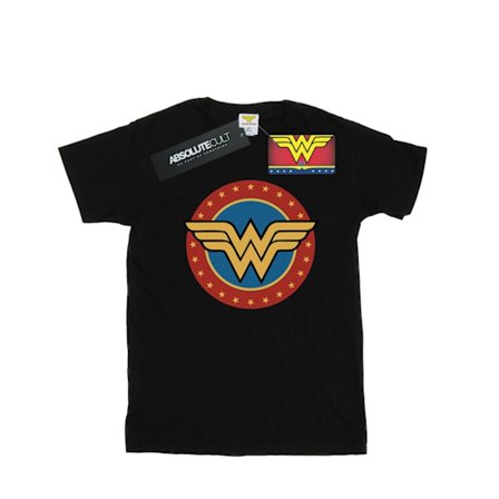 DC Comics Boys Wonder Woman Circle Logo T-Shirt 9-11 år Svart