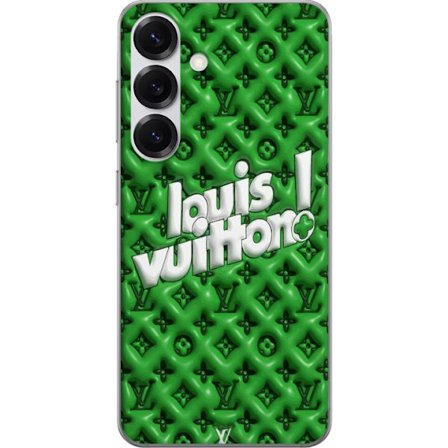 Kompatibelt Mobildeksel til Samsung Galaxy S25 Eksklusiv grønn bakgrunn med eksklusivt mønster