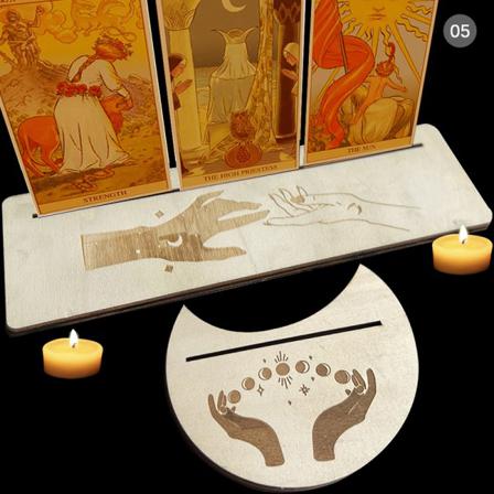 2/4st Trä Tarotkortställ För Witch Divination Tools Displ