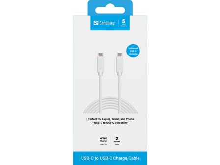 Sandberg USB type C-kabel - 24 pin USB-C til 24 pin USB-C - 2 m