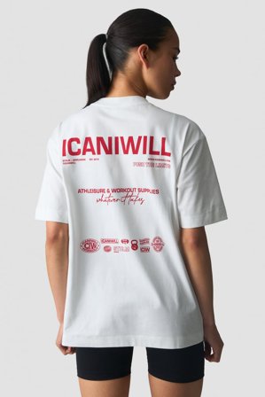 ICANIWILL - Everyday Cotton T-shirt Print White - Dam - Träningskläder från ICIW