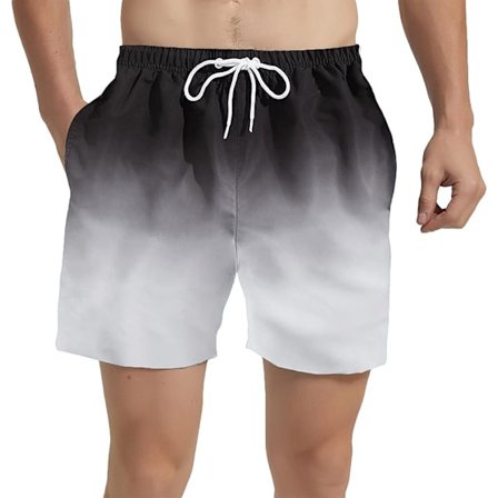 Badebukser for menn, korte badeklær med nettingfôr, badeshorts