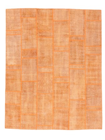 Patchwork Rug Hand Knotted 197X250 Orange Turkey