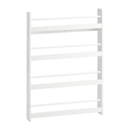 SoBuy Børnebibliotek med 4 hylder i hvid 80x12x118cm, moderne KMB08-W