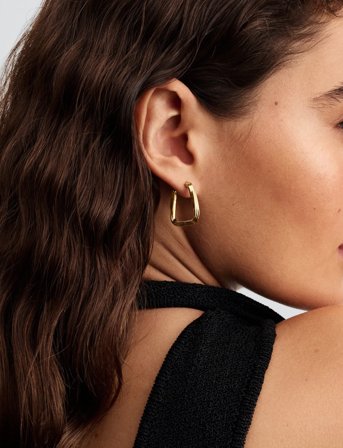 Pandora Twisted 14K Gold-Plated Hoop Earrings - Gold - ONE SIZE