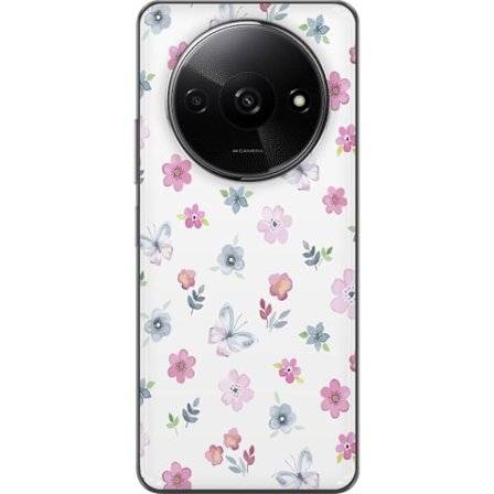Mobilskal till Xiaomi Redmi A3 med Blommor och fjärillar