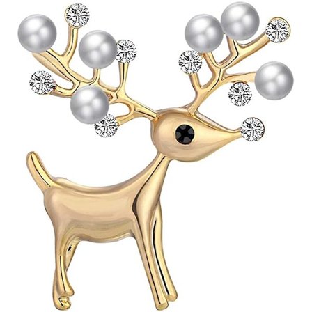 Julehjorte broche rhinsten krystal broche julemærke broche bryst broche jule smykker gave til kvinder pige