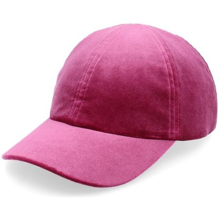 Seeberger - Rosa unconstructed Keps - Samt Baseball Cap Pink Dad Cap @ Hatstore