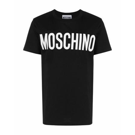 Moschino, T-shirt Zwart, Heren, Maat:S,Cotton,print