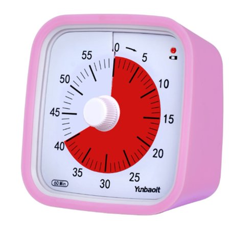 Visuel Timer til Klasseværelse & Børn - 60 minutter, Justerbar Lydstyrke, 10x10 cm