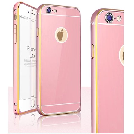 JFX Metallbumper-skal till Apple iPhone 6(S) Plus (Rose Gold)
